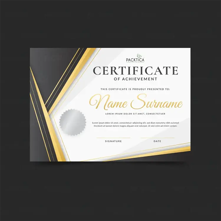 Adesivos de certificados